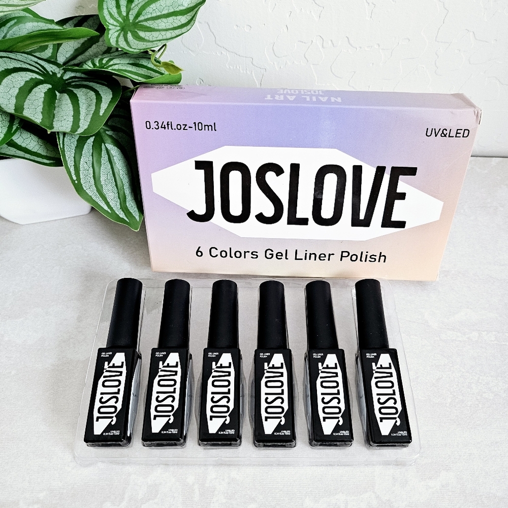 🆕️JOSLOVE Gel Liner Polish Nail Art Set 6 Pcs